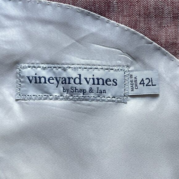 NWOT Vineyard Vines Blazer Men 42 L Soft Red Pure Linen Sport Coat Jacket 1J0126 - Picture 6 of 7
